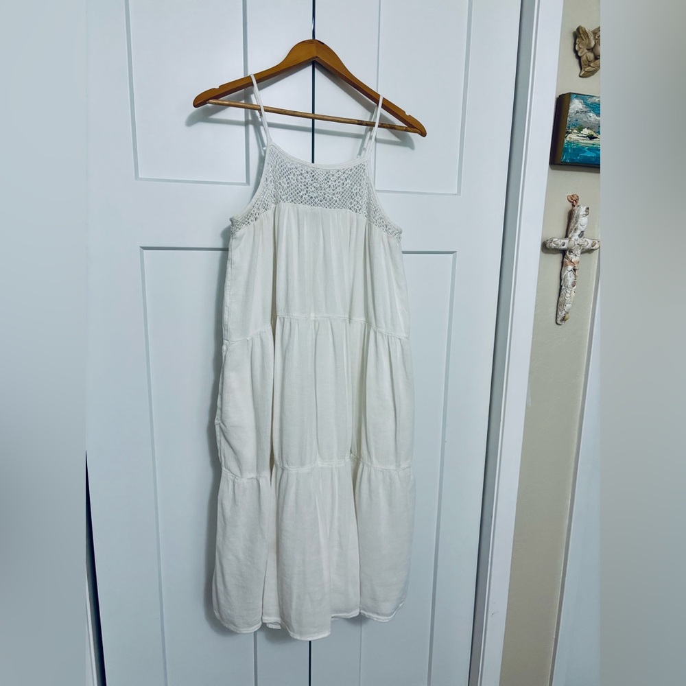GAP White Crochet Detail Dress L